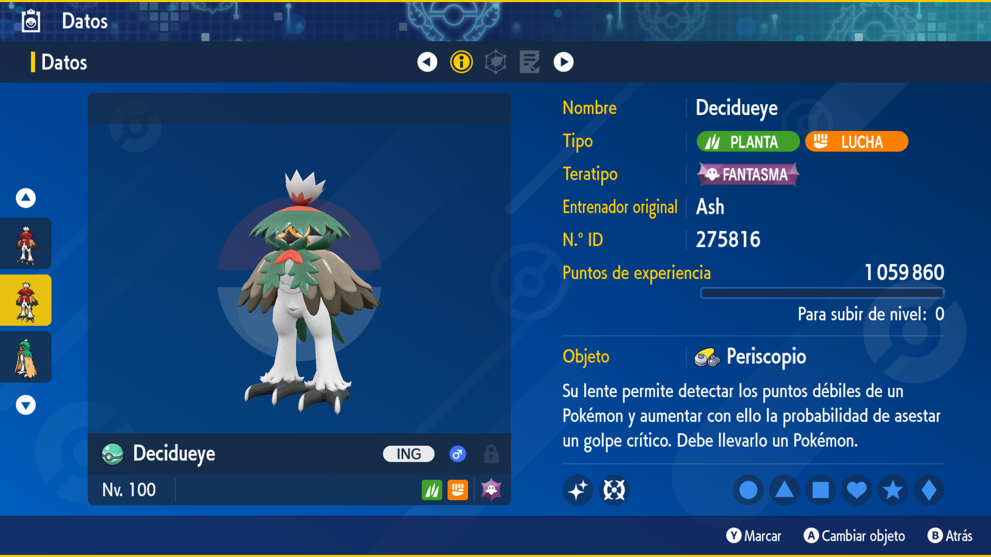 #0724 - Decidueye Hisui Shiny 6IV ShinyAsh