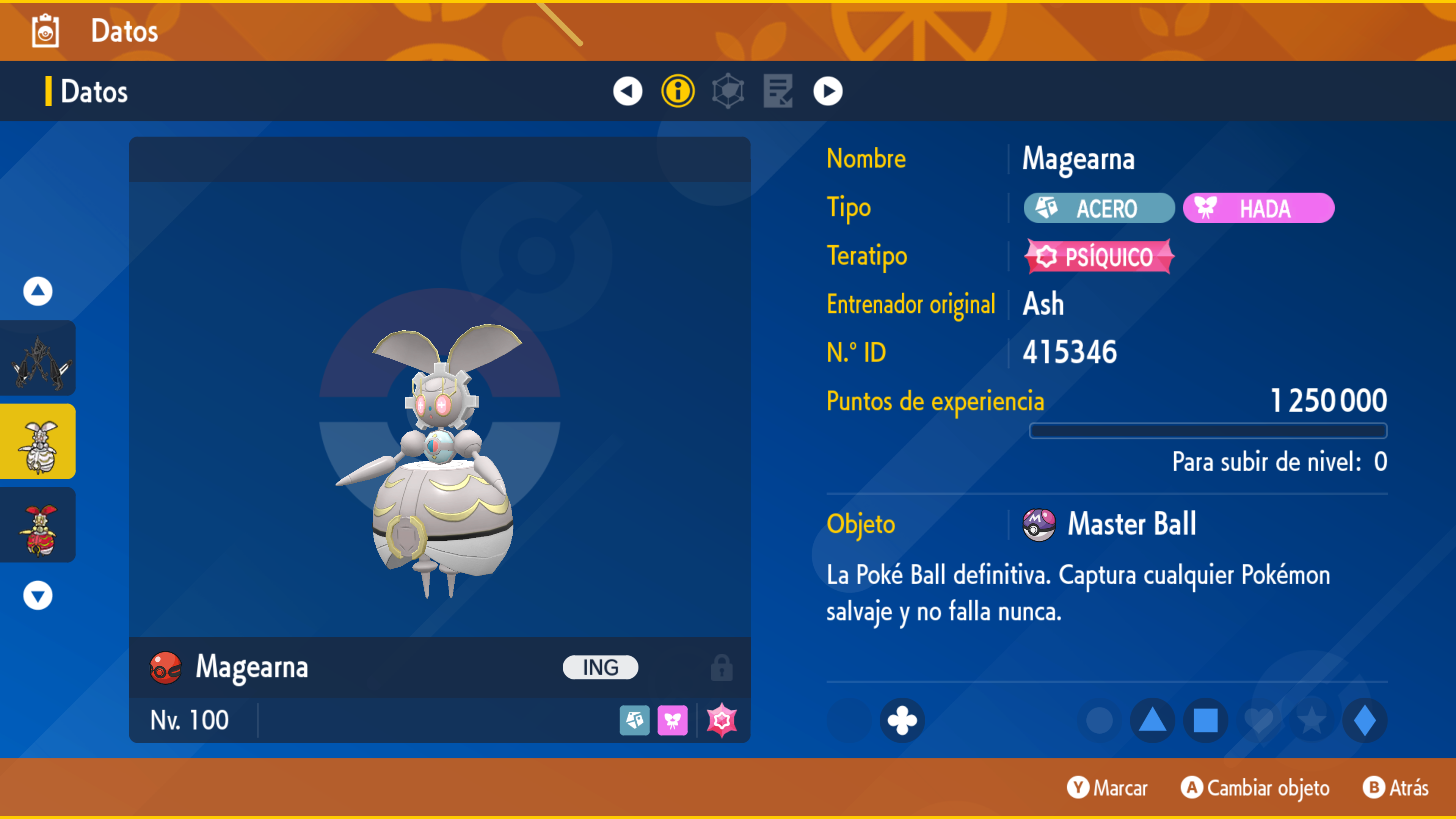 #0801 - Magearna Evento 6IV Perfecto ShinyAsh