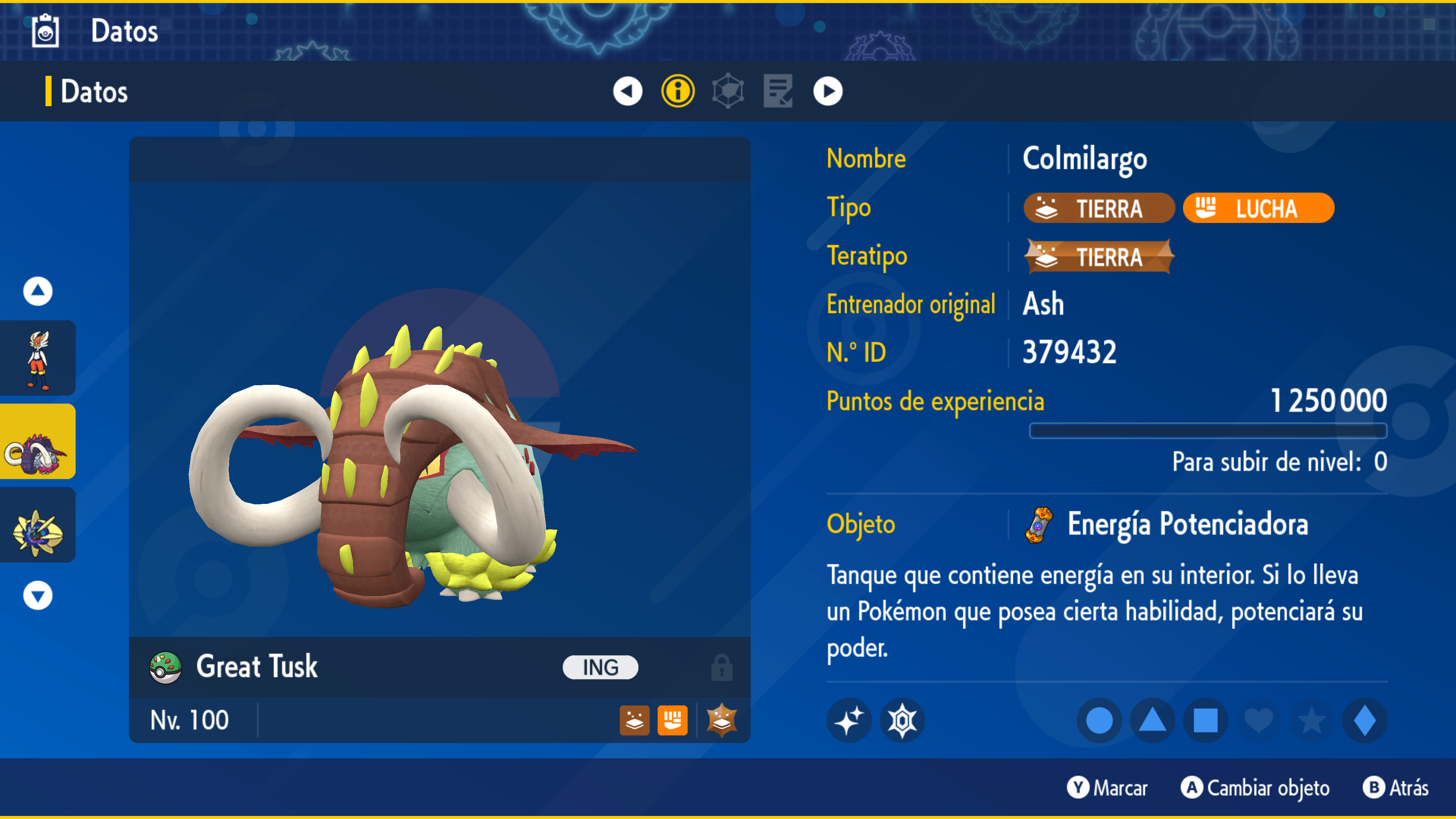 #0984 - Colmilargo Shiny 6IV Great Tusk ShinyAsh