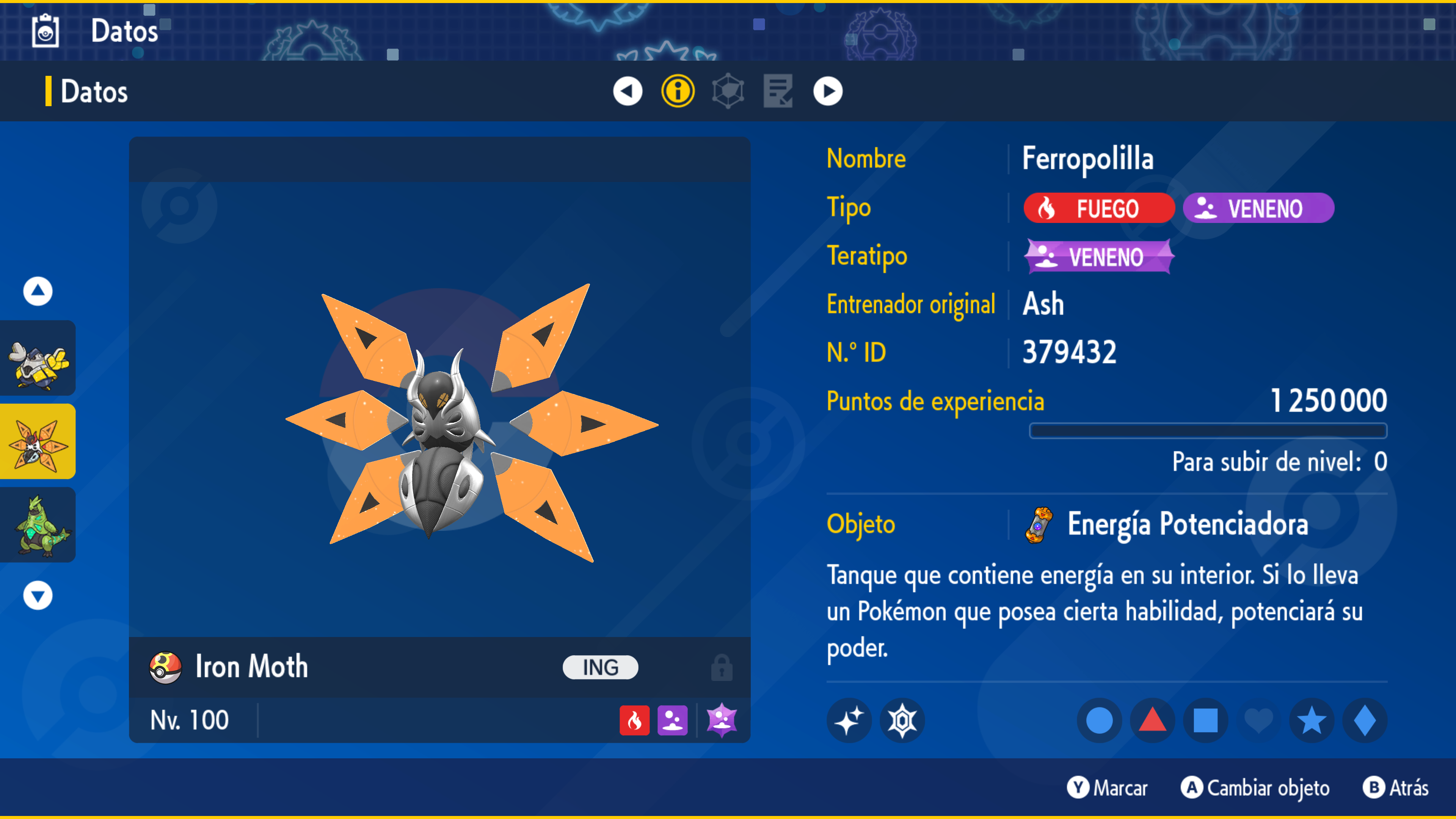 #0994 - Ferropolilla Shiny 6IV Iron Moth ShinyAsh