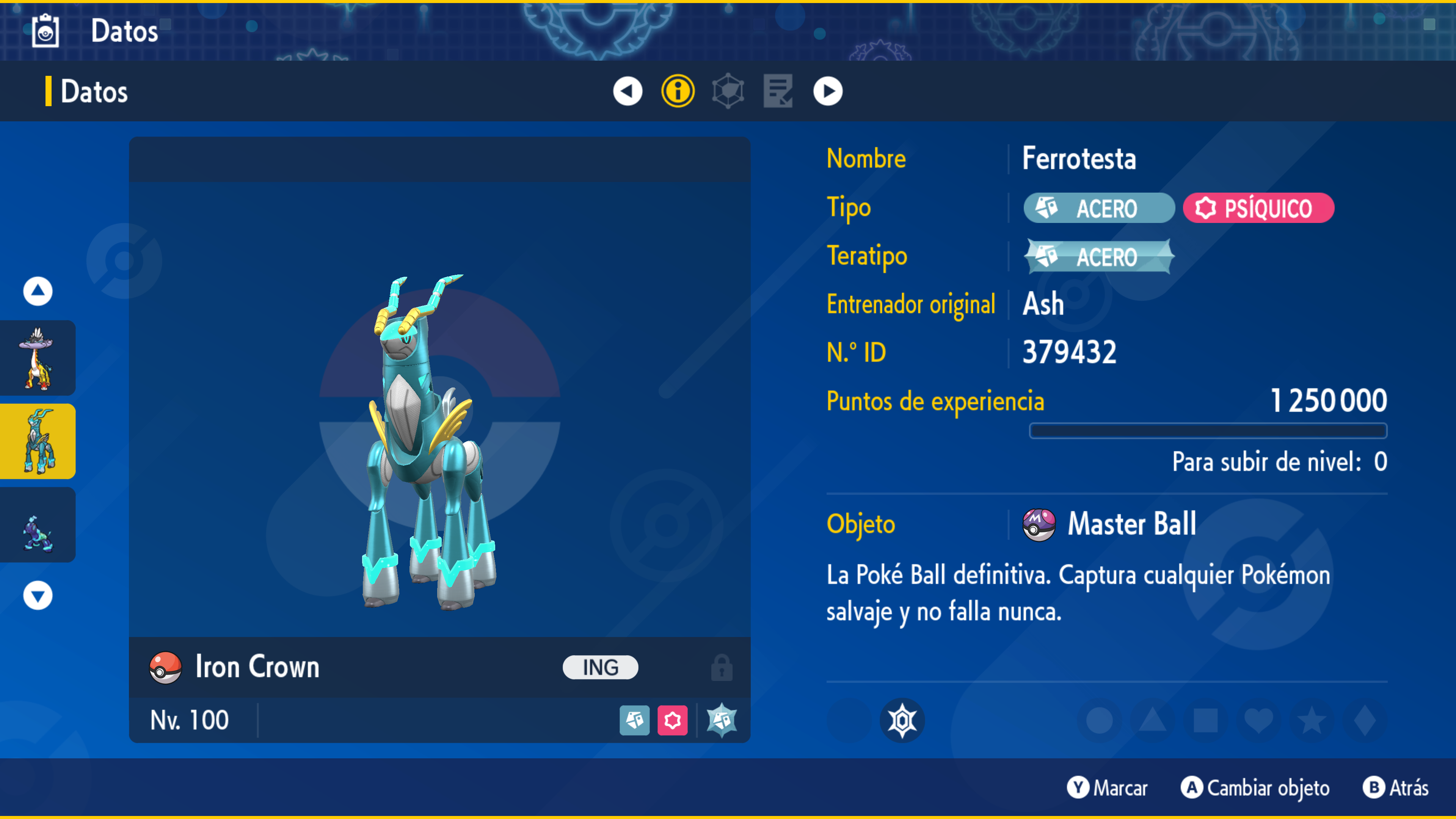 #1023 - Ferrotesta 6IV No Shiny Iron Crown ShinyAsh