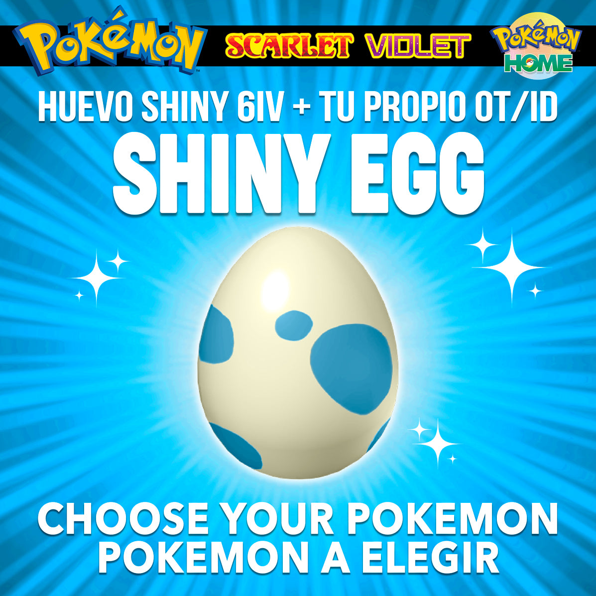 Shiny Egg 6IV With Your Own OT/ID