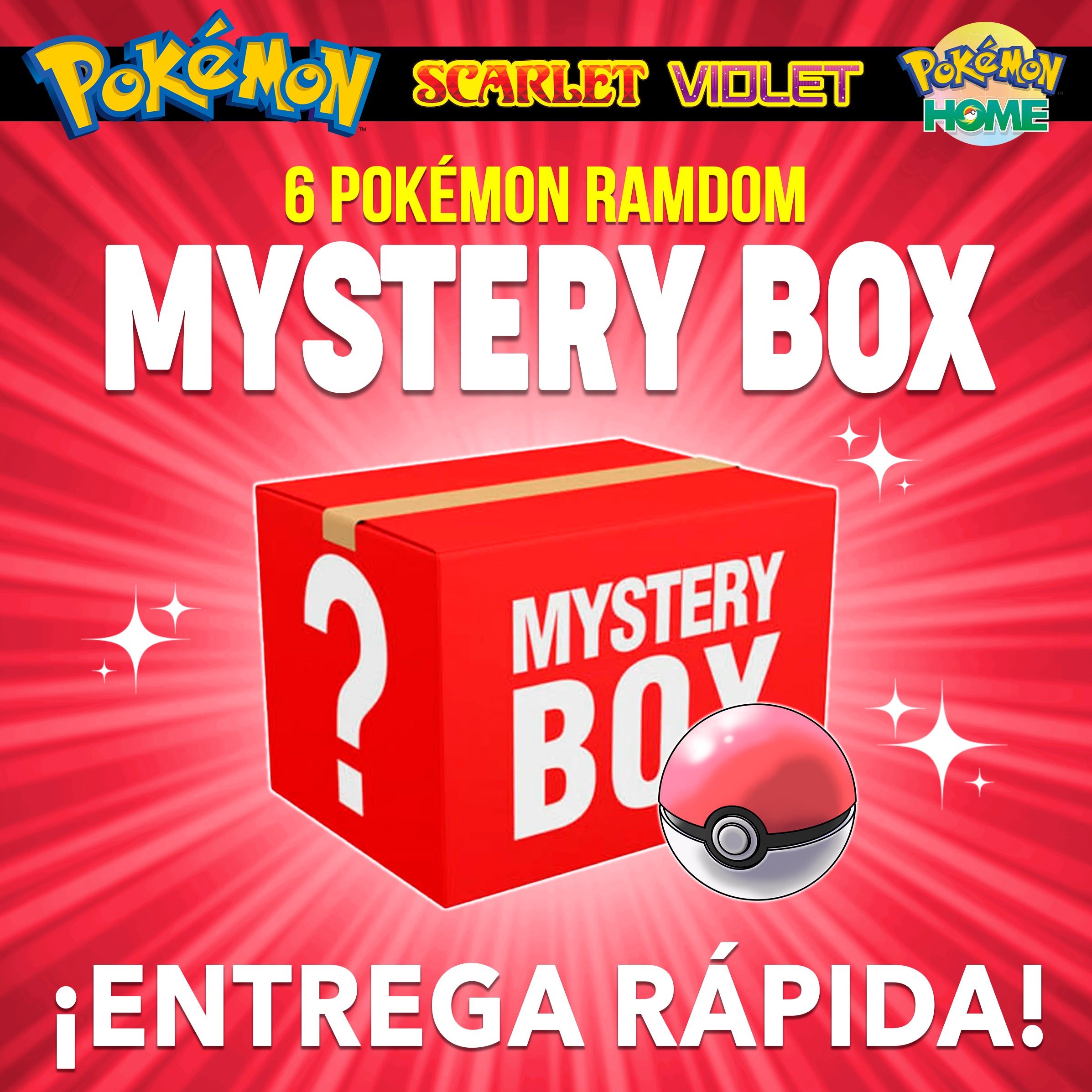 ✨ Mystery Box 6 Pokémon • Pokémon Escarlata y Púrpura