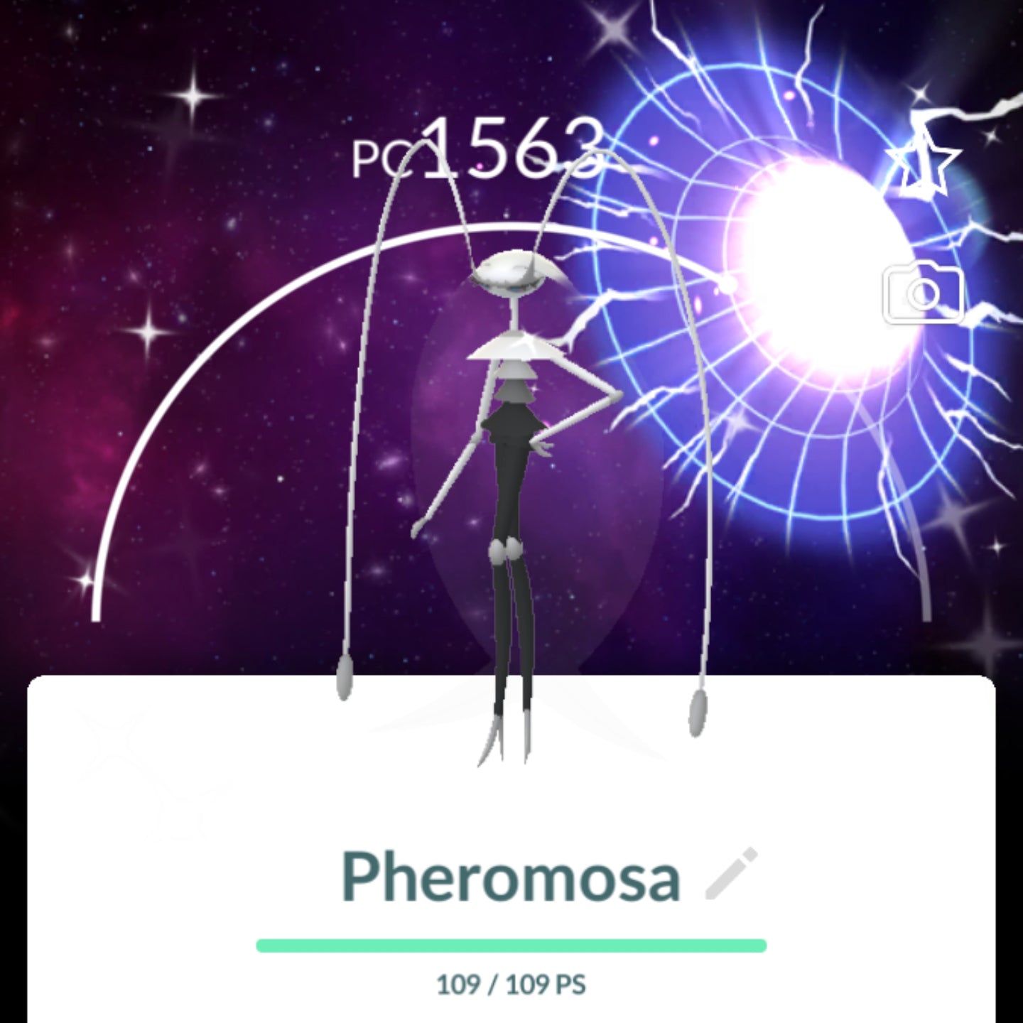 #0795 - Pheromosa Shiny Fondo Especial Pokémon GO