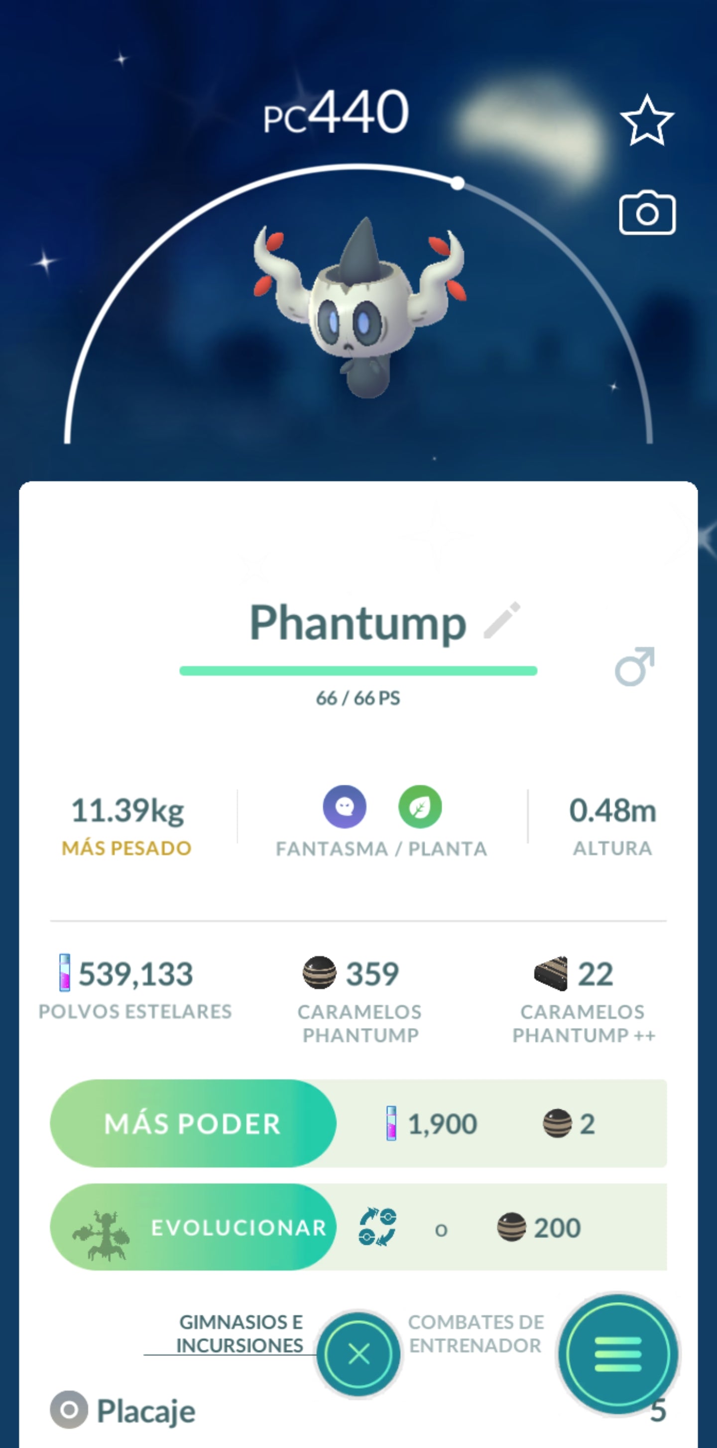 #0708 - Phantump Shiny Pokémon GO