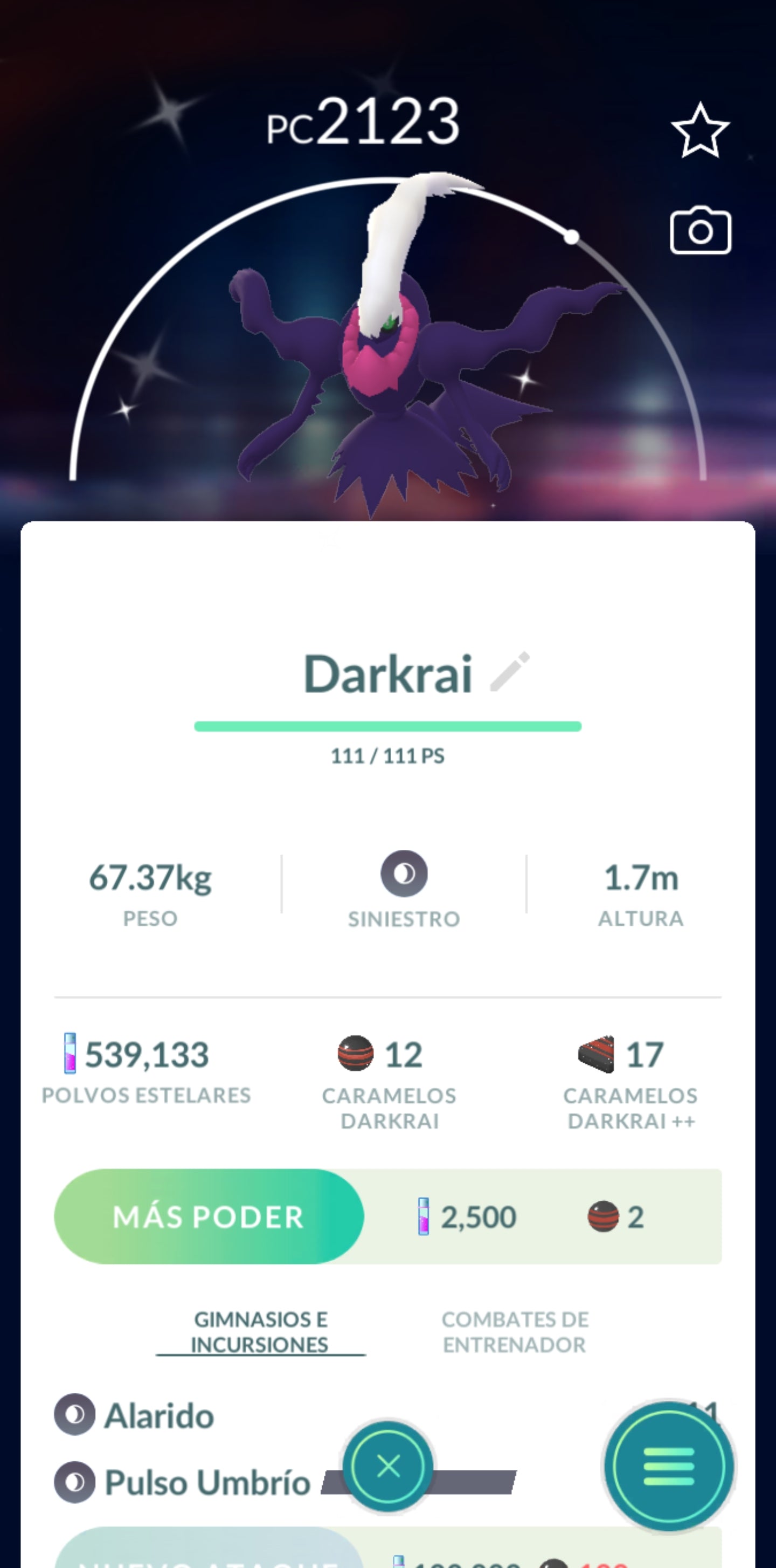 #0491 - Darkrai Shiny Pokémon GO