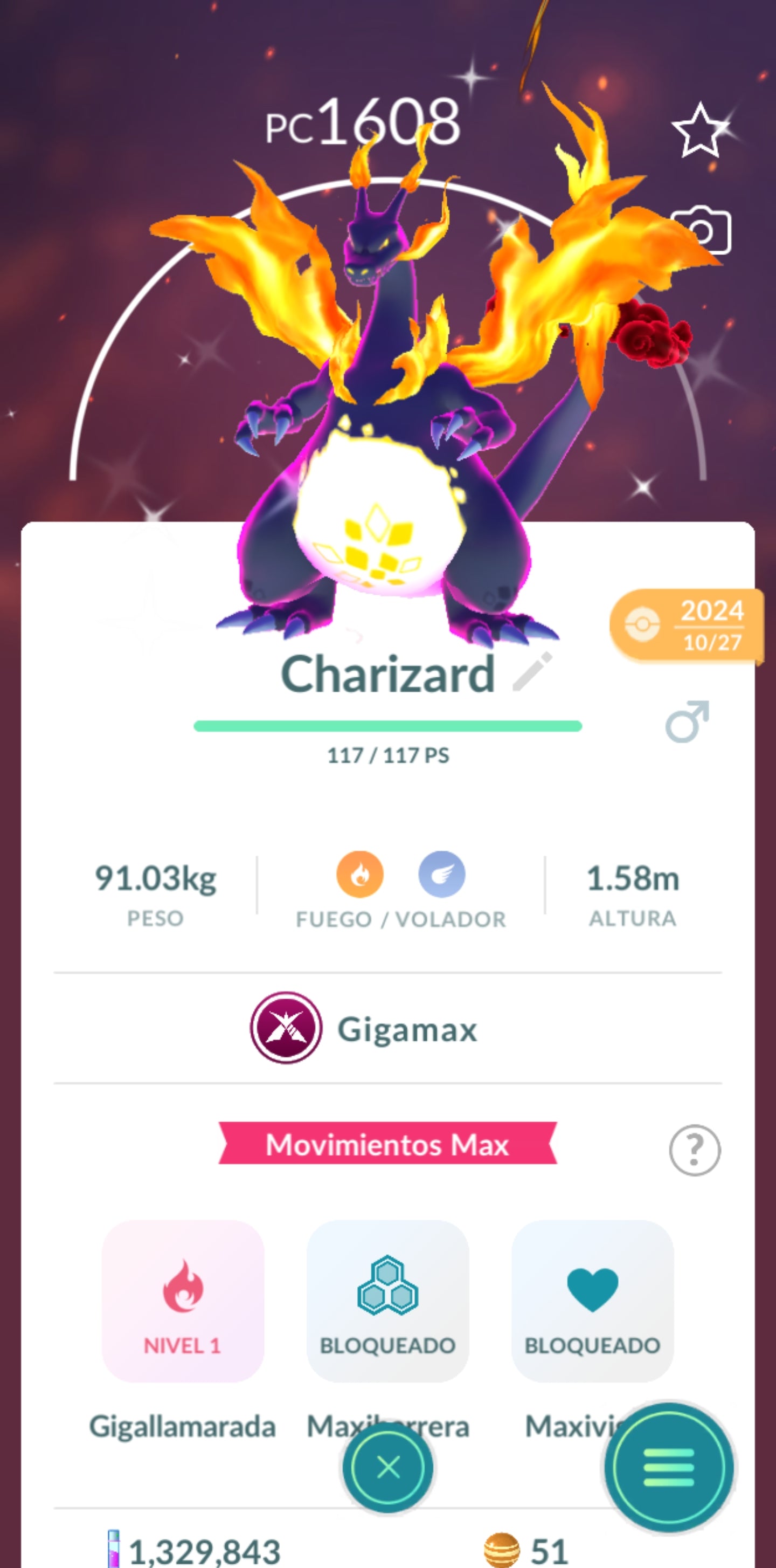 #0006 - Charizard Shiny Gigamax (Pokémon GO)