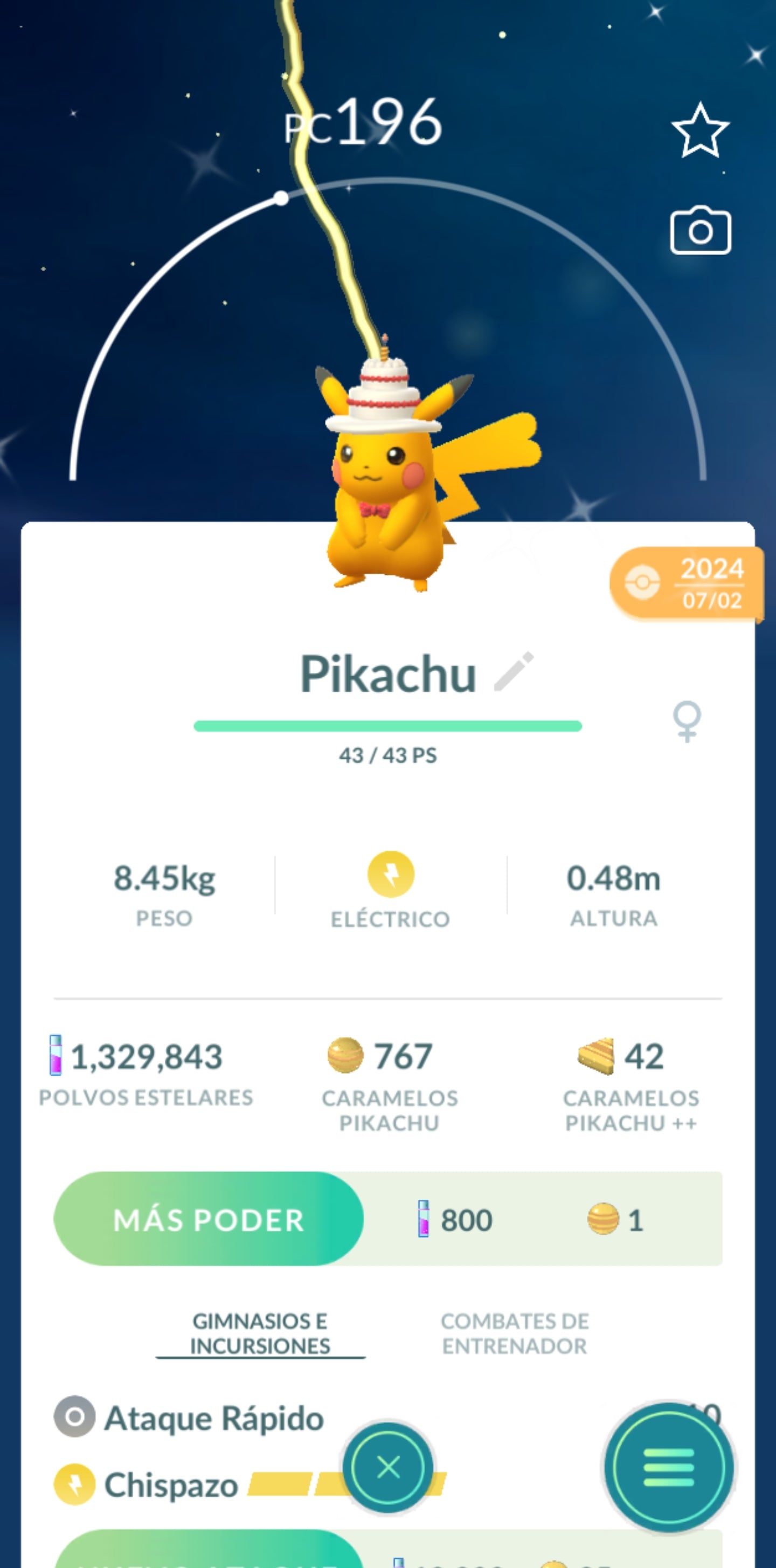 #0025 - Shiny Pikachu Cake Costume (Pokémon GO)