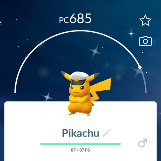 #0371 - Pikachu Capitán Shiny Pokémon GO